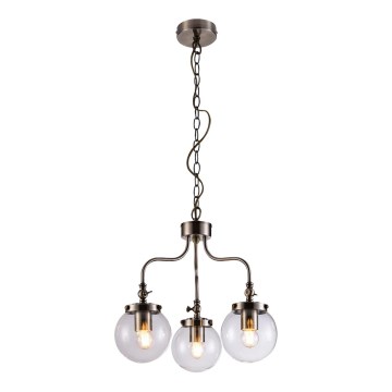Luster na lancu BALLET 3xE27/40W/230V mat hrom