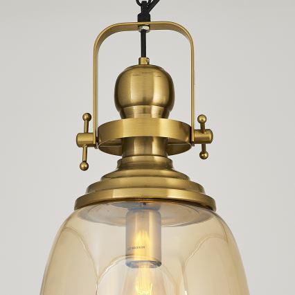 Luster na lancu BOTTLE 1xE27/40W/230V zlatni