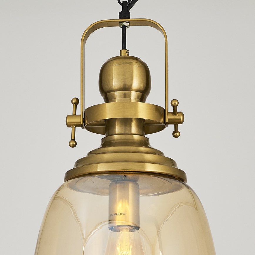 Luster na lancu BOTTLE 1xE27/40W/230V zlatni
