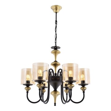 Luster na lancu BUSAN 6xE27/40W/230V zlatni
