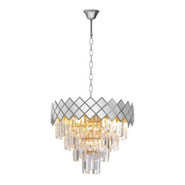 Luster na lancu CARISMA 9xE14/40W/230V matni hrom