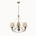 Luster na lancu CLASSIC 3xE14/40W/230V bronza/bež