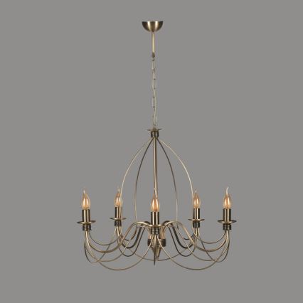 Luster na lancu CLASSIC 5xE14/40W/230V brončana