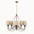 Luster na lancu CLASSIC 5xE14/40W/230V bronza/bež