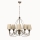 Luster na lancu CLASSIC 5xE14/40W/230V bronza/bež