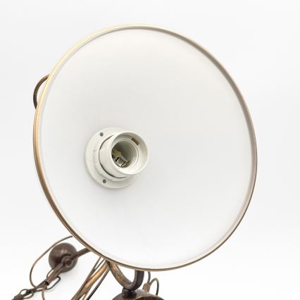 Luster na lancu COBRA 5xE27/60W/230V bronza/patina