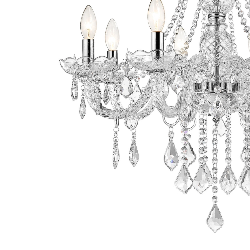 Luster na lancu CRISTALLO 8xE14/60W/230V sjajni hrom