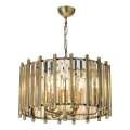 Luster na lancu CRYSTALLINE 6xE14/40W/230V mesing