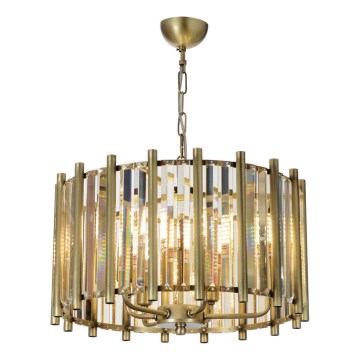 Luster na lancu CRYSTALLINE 6xE14/40W/230V mesing