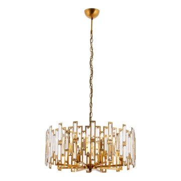 Luster na lancu CRYSTALLINE 6xE14/40W/230V, u bakarnoj boji