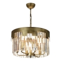 Luster na lancu CRYSTALLINE 6xE27/40W/230V bronzan