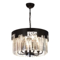 Luster na lancu CRYSTALLINE 6xE27/40W/230V crni
