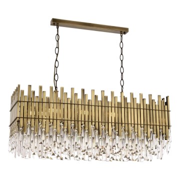 Luster na lancu CRYSTALLINE 8xE27/40W/230V mesing