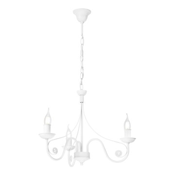 Luster na lancu DONATO 3xE14/40W/230V, bela