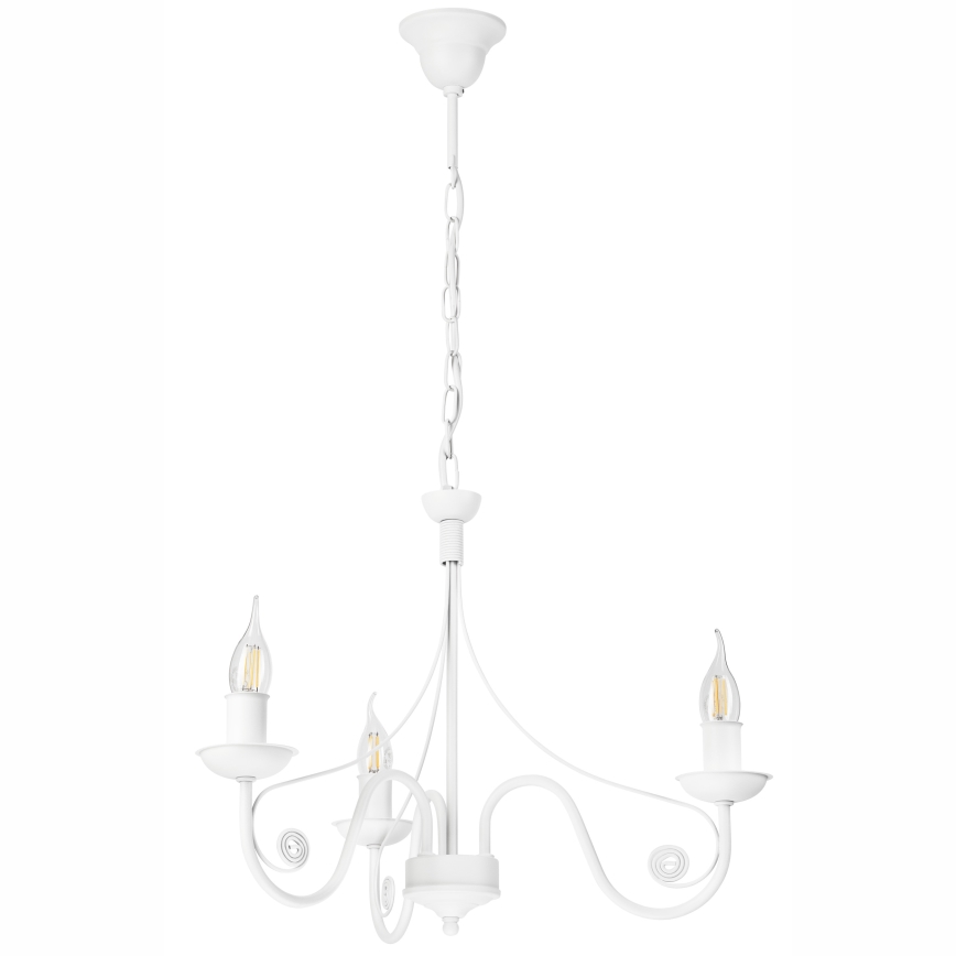 Luster na lancu DONATO 3xE14/40W/230V, bela