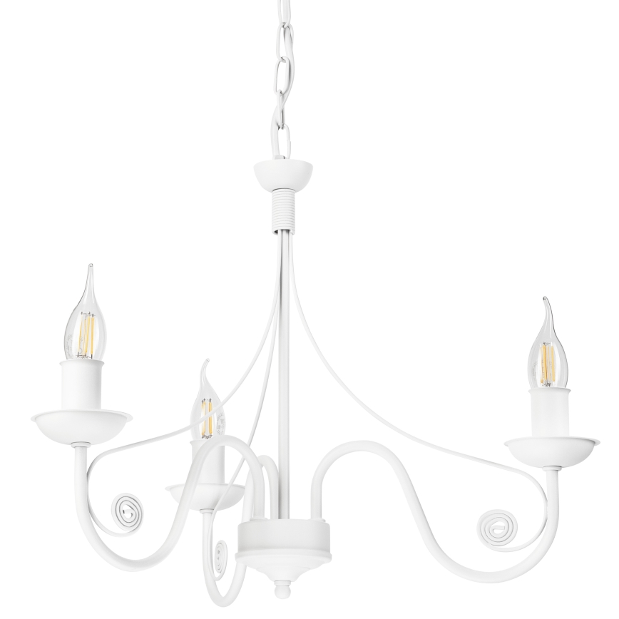 Luster na lancu DONATO 3xE14/40W/230V, bela