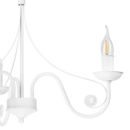 Luster na lancu DONATO 3xE14/40W/230V, bela