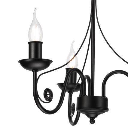 Luster na lancu DONATO 3xE14/40W/230V crna
