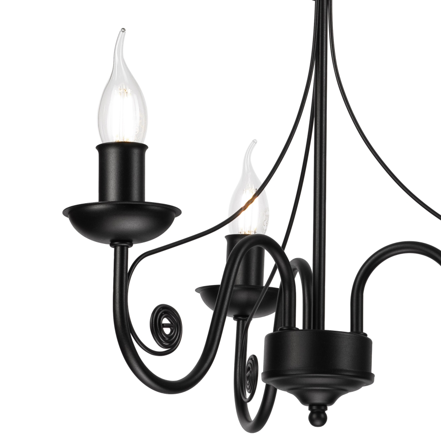 Luster na lancu DONATO 3xE14/40W/230V crna