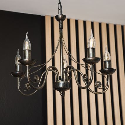 Luster na lancu DONATO 5xE14/40W/230V