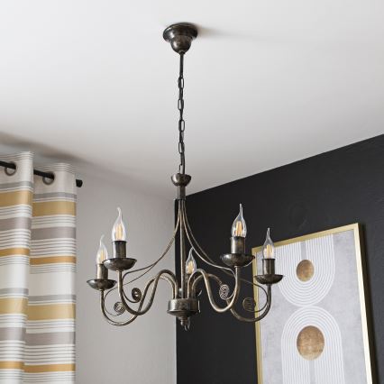 Luster na lancu DONATO 5xE14/40W/230V