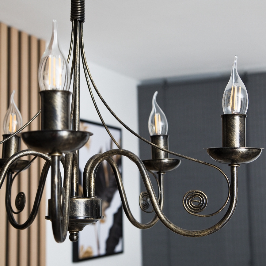 Luster na lancu DONATO 5xE14/40W/230V