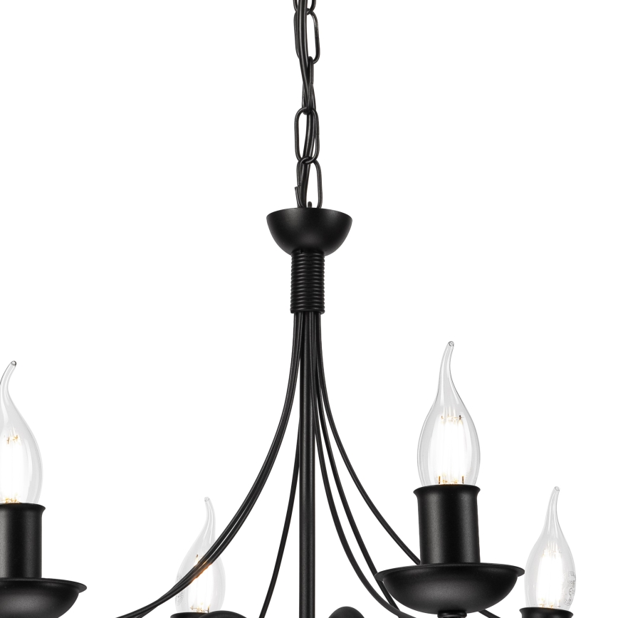 Luster na lancu DONATO 6xE14/40W/230V crna