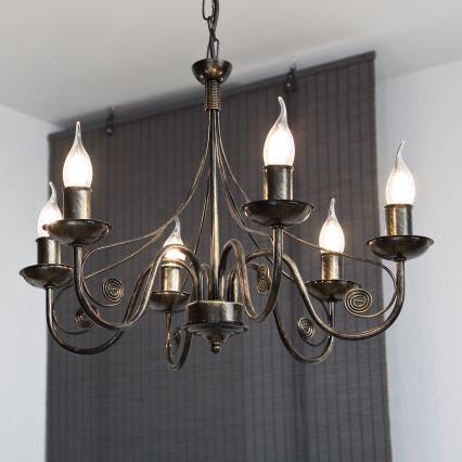Luster na lancu DONATO 6xE14/40W/230V