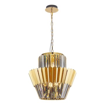 Luster na lancu DONNA 9xE14/40W/230V, prečnik 45 cm, zlatan