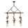 Luster na lancu EREBOS 3xE27/40W/230V braon