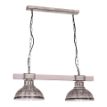 Luster na lancu HAKON 2xE27/60W/230V borovina