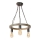 Luster na lancu HAKON 3xE27/60W/230V borovina