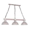 Luster na lancu HAKON 3xE27/60W/230V borovina