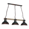 Luster na lancu HAKON 3xE27/60W/230V borovina/patina