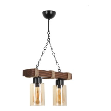 Luster na lancu JASMIN 2xE27/40W/230V braon/bež