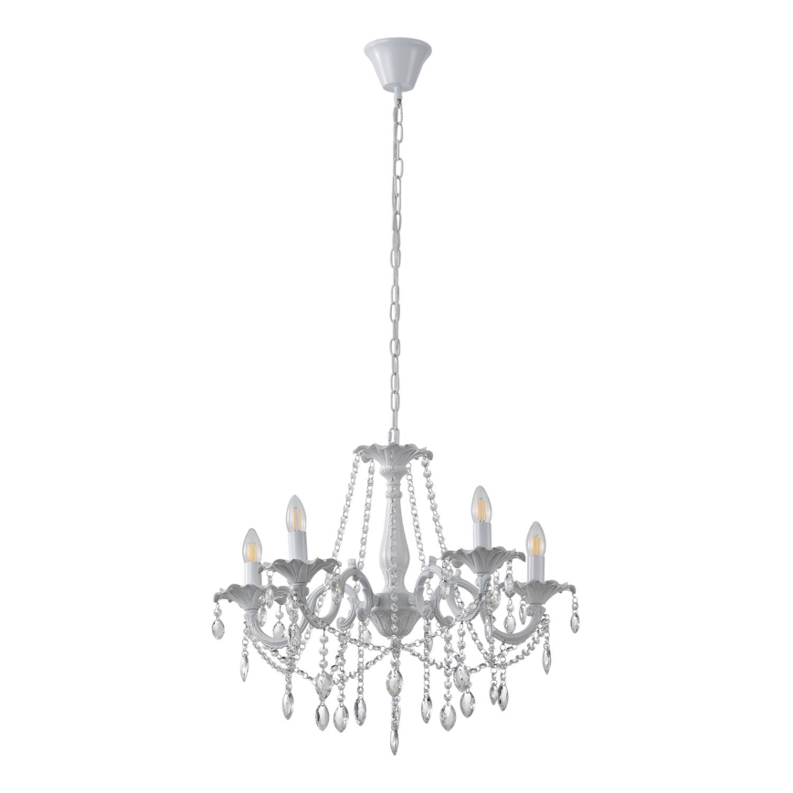 Luster na lancu KRISTALLO 5xE14/15W/230V