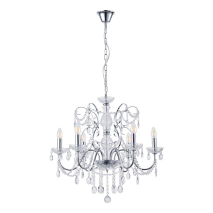 Luster na lancu KRISTALLO 6xE14/15W/230V