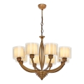 Luster na lancu LAHORE 8xE27/40W/230V bronzan