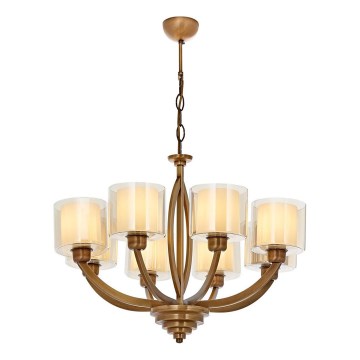 Luster na lancu LAHORE 8xE27/40W/230V bronzan