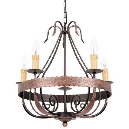 Luster na lancu LOARA 5xE14/60W/230V