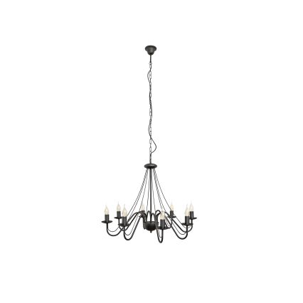 Luster na lancu MALBO 8xE14/10W/230V crna
