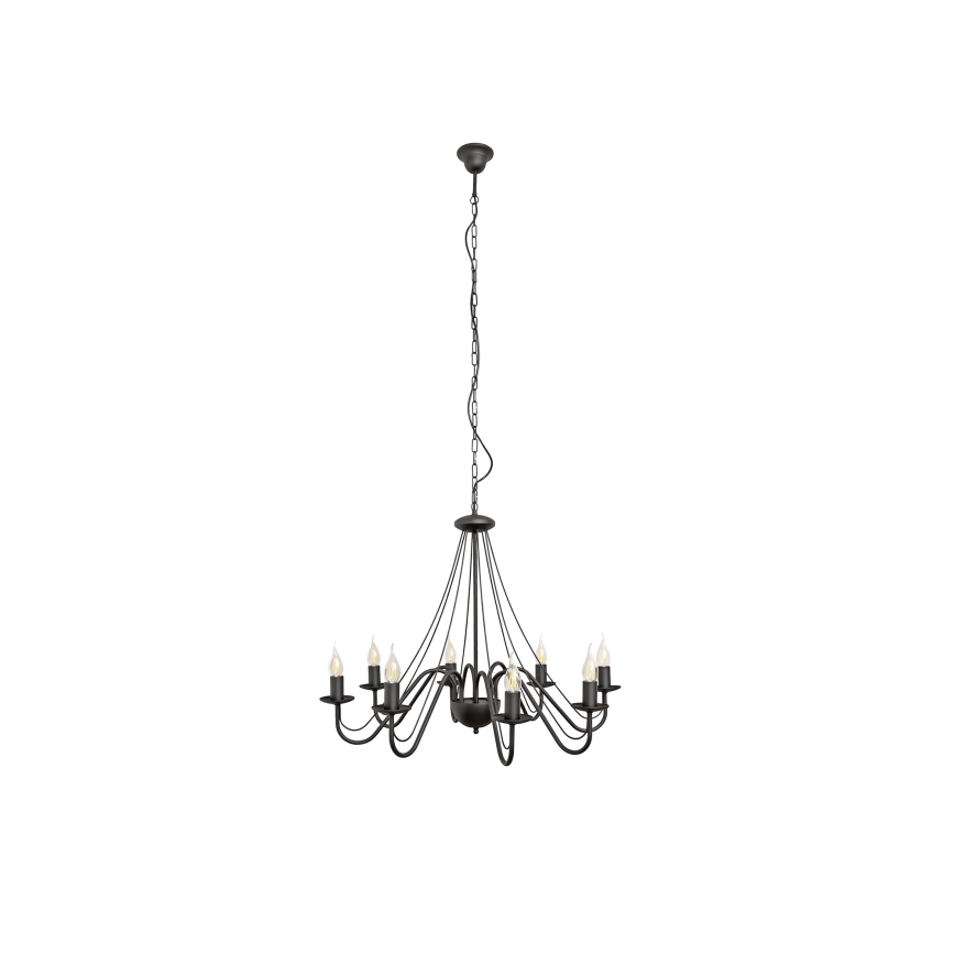 Luster na lancu MALBO 8xE14/10W/230V crna