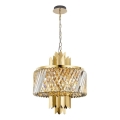 Luster na lancu MARGOT 6xE14/40W/230V prečnik 43 cm zlatna