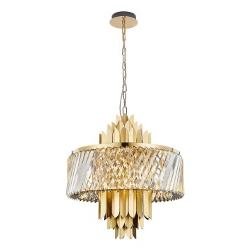 Luster na lancu MARGOT 9xE14/40W/230V, prečnik 55 cm, zlatna