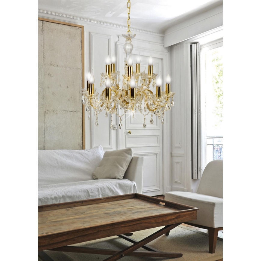 Luster na lancu MARIA TERESA 12xE14/40W/230V