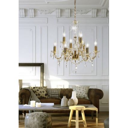 Luster na lancu MARIA TERESA 9xE14/40W/230V