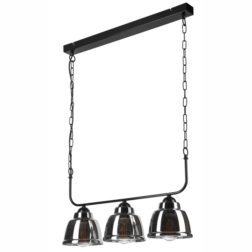 Luster na lancu MARIO 3xE27/60W/230V hrom