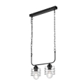 Luster na lancu MORGAN 2xE27/60W/230V crna/hrom