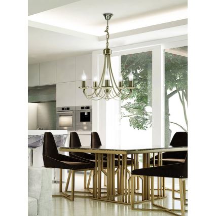 Luster na lancu MUZA 5xE14/40W/230V