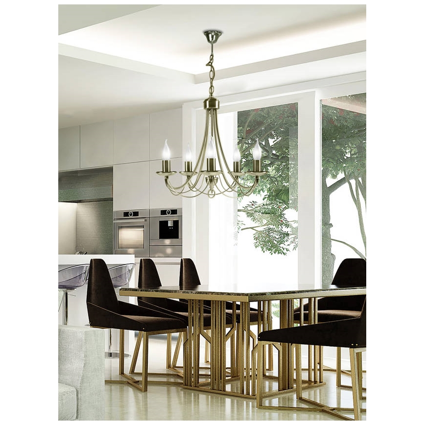 Luster na lancu MUZA 5xE14/40W/230V